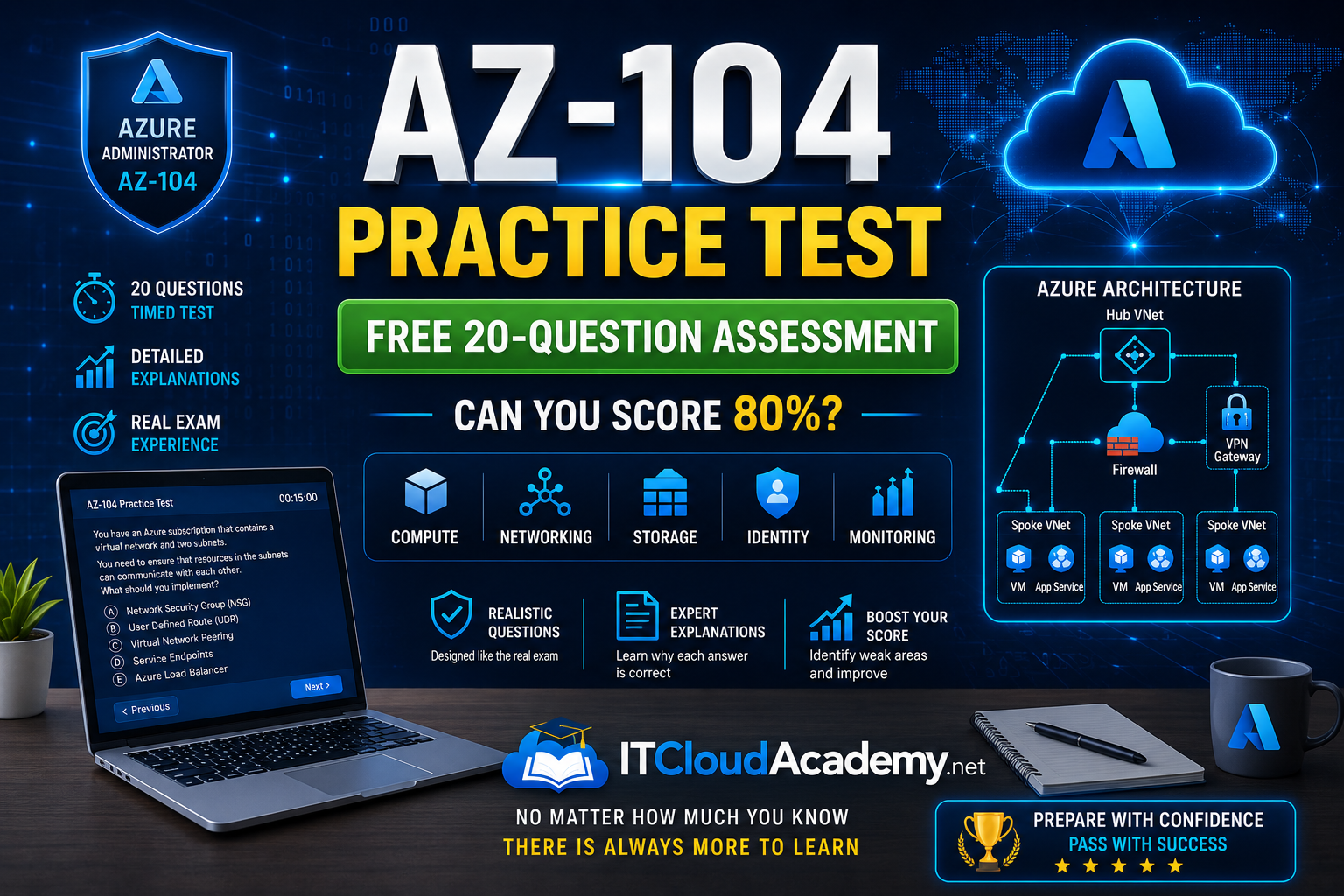 AZ-104 20 - Practice Questions Free Preview